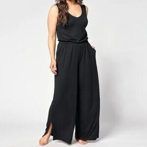 BUMBLEBELLA Black Dreamy Jersey Knit Sleeveless Jumpsuit Size Large Casual